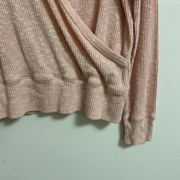 Anthropologie Saturday Sunday Surplice KnitRibbed V-Neck Wrap Sweater medium - Picture 6 of 9